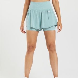 Brand new! Pearl Blue Marl Gymshark Vital seamless 2.0 2-in-1 shorts